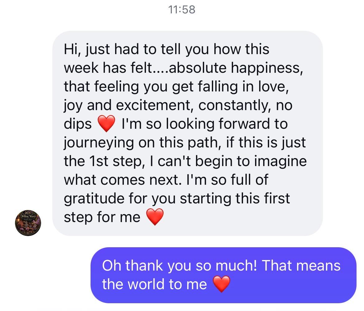 Reader message from Lucy: absolute happiness, joy and excitement — one week after the first step