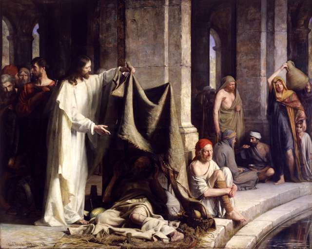 Bloch's painting of the healing pool of Bethesda